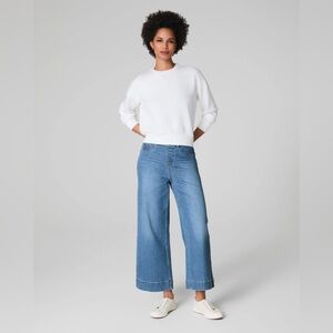 Spanx Petites Pull on Crop Wide Leg Jeans LP